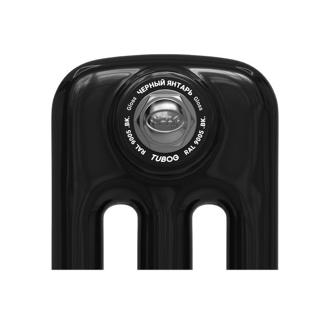 Образец цвета радиатора Rifar Tubog BK RAL 9005 Gloss Черный янтарь