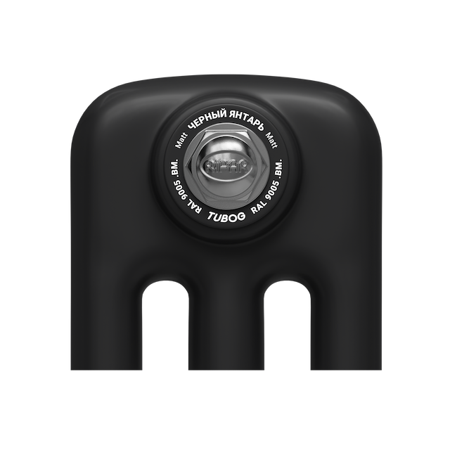 Образец цвета радиатора Rifar Tubog BM RAL 9005 Matt Черный янтарь