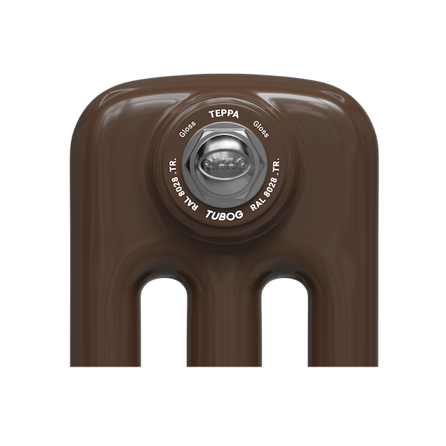 Образец цвета радиатора Rifar Tubog TR RAL 8028 Gloss Терра