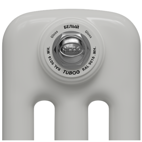 Образец цвета радиатора Rifar Tubog WH RAL 9016 Gloss Белый